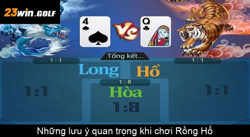 Những lưu ý quan trọng khi chơi Rồng Hổ