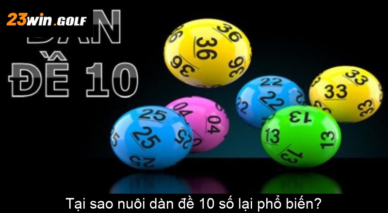Tại sao nuôi dàn đề 10 số lại phổ biến